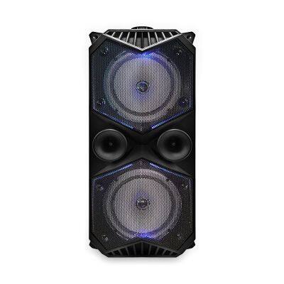 SING-E ZQS1819 OEM Dual 6.5 Inch 20W Hybrid Sound Portable Flashing Light Party Stage Mic Wireless  Multimedia Karaoke Speaker