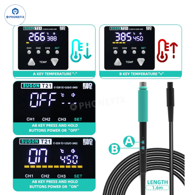 SUGON T21 Multi-Tip Soldering Station for Phone and Laptop Repair photo-3