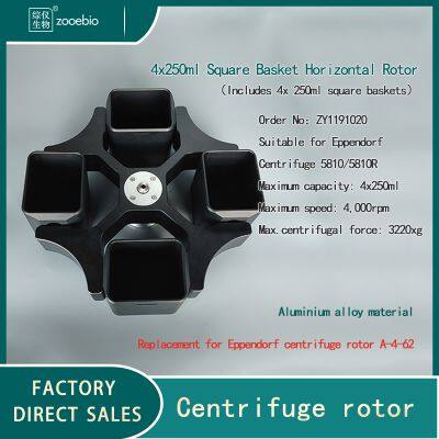 Eppendorf 5810(R) Centrifuge Available With A-4-62 Rotor 4x250ml Square Basket Horizontal Rotor