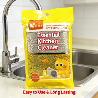 Custom Kitchen Clean Scourer Sponge Pad Double Side Cleaning Scourer Sponge photo-2