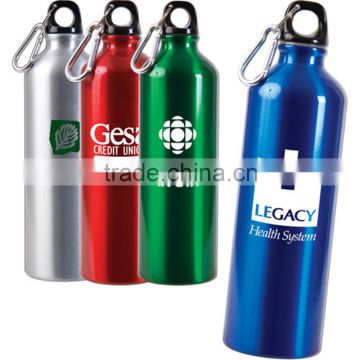 25oz China Made Concise Aluminium Sports Beverage Bottle With Carabiner