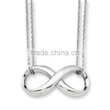 Simple Latest Design Men Fancy Long Link Chain Infinity Necklace in Stainless Steel