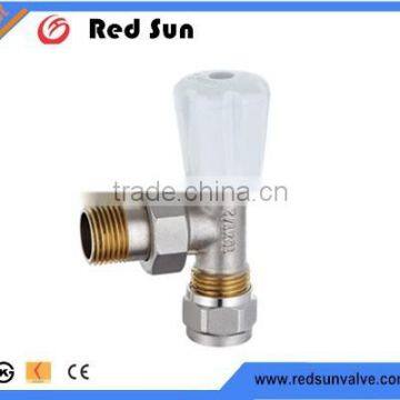 HR5100 brass radiation valve with drain angle chrome