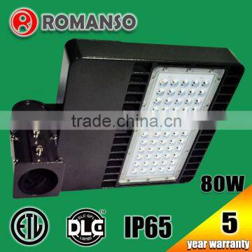 DLC ETL led parking lot lighting, led area light, led shoe box light 80w