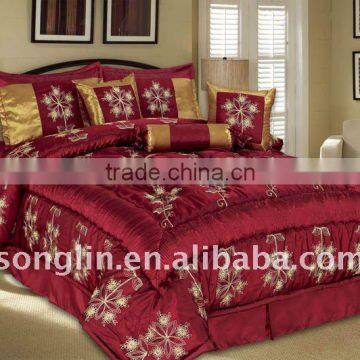 7Pcs Embroidery Comforter Set