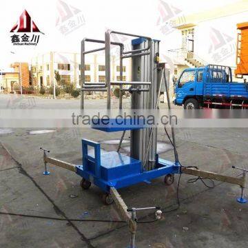 aluminum single mast protable aerial climbing aerial work platform