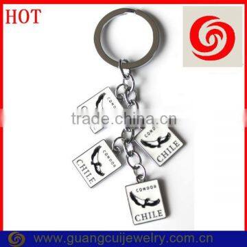 Fashion key chain CHILE custom keychain maker