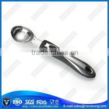 Rubber handle multi-function stainless steel tasting spoons