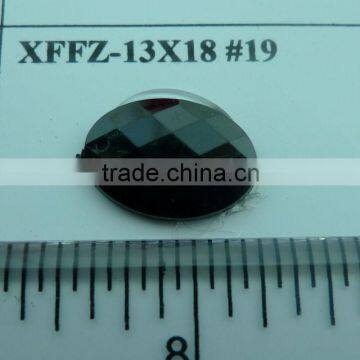 Oval Shape Acrylic Stone, sewing for Button, Flatback plastic stone 13x18m