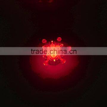 LED Light Color Changeable Glittering Plastic Snowflake Light Lamp W/Sucker for Christmas