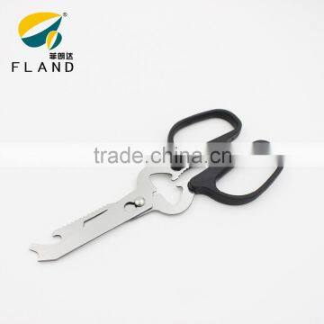 Hot sale kitchen stainless steel black handle multi-function kitchen scissors