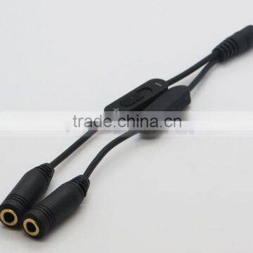 3.5mm Male- Female Headphone Earphone Splitter Cable Audio AUX Cable With Volume Control photo-2