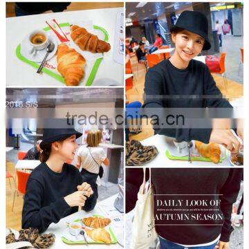 2016 Latest Leisure British Retro Rolled Brim Man Women Lady Real Wool Fedora Hat