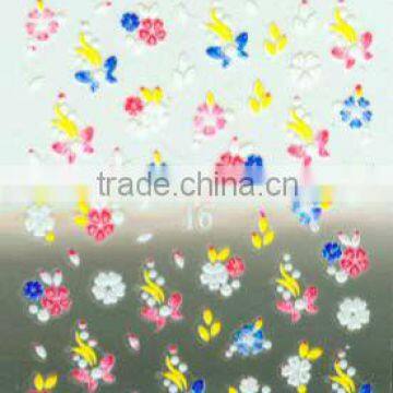 funny cute pattern flower nail sticker