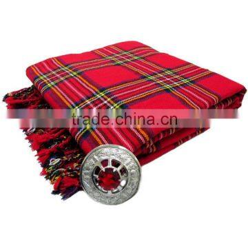 Royal Stuart Piper Shawl Made Of Fine Quality Tartan Material