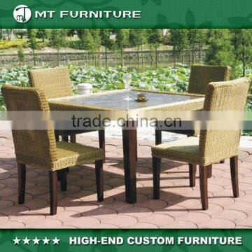 dining table and chair set wicker outdoor furniture