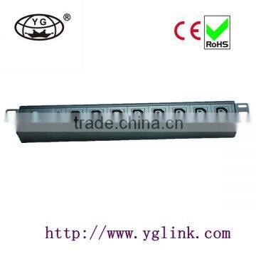 19"1.5U IEC C13 type PDU socket for network cabinet IEC C13 type socket IEC PDU 8ways with Indicator lamp