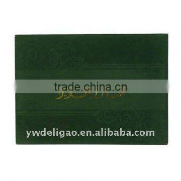 Office Stationery Hot Stamping Logo Flocking Cloth Wrapping Arab Honor Certificate Holder