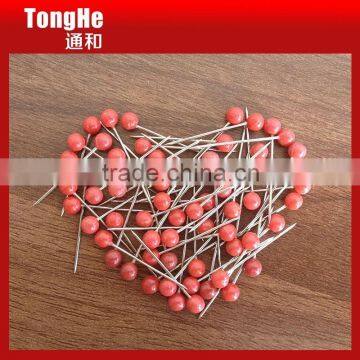 Red Color Decorative Ball Head Map Pins