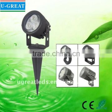 Outdoor waterproof IP65 high lumen and high quality CE RoHs 3*1w led garden light