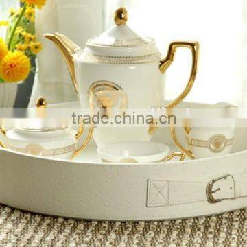 WinePackages leather tray,faux leather serving tray,faux leather tray, China Supplier Restaurant Serving Tray Fruit Plate
