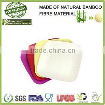 Disposable cheap bamboo fiber plate,bamboo plates for cakes,snacks,fruits etc.