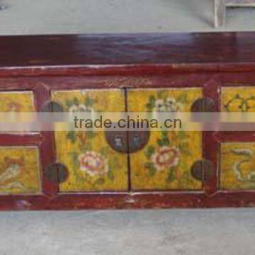 Chinese antique painted tv cabinet