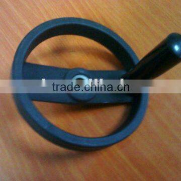 double-spoked handwheel with folded handle