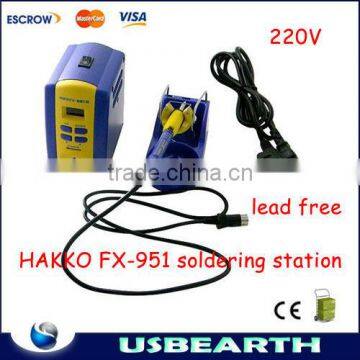 Best offer HAKKO FX-951 soldering station /digital display Lead free soldering station with soldering iron and different tips