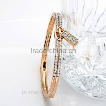 Zip Design Zircon Gold Plated Bracelets & Bangles for Women Top Quality Jewelry photo-6