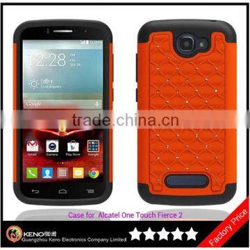 Keno Shining Diamond-studded Armorbox Drop Resistant Silicone Slim Case Cover For Alcatel One Touch Fierce 2 7040