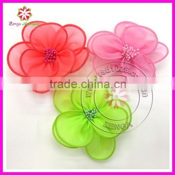 Silk organza fabric flowers