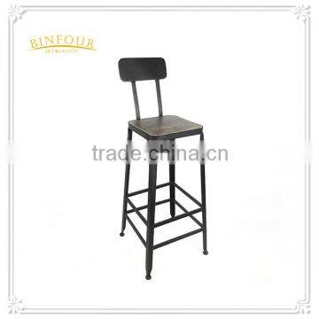 hot sale bar furniture high feet metal bar chair with back