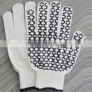 dotted cotton knitted gloves