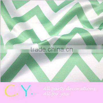 Chervon Printing Tablecloth White/Mint Green