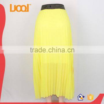 long pleated skirt for women