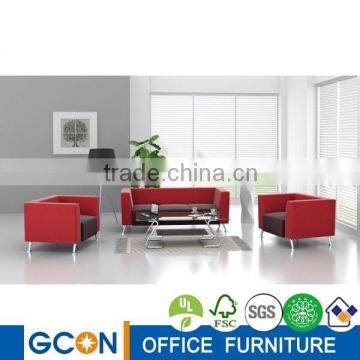 office use sofa, fabric red office sofa