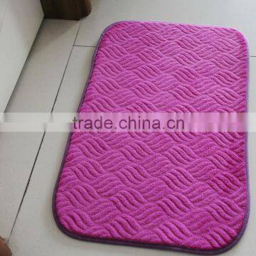 Soft coral fleece floor mat bathmat polyester room mat