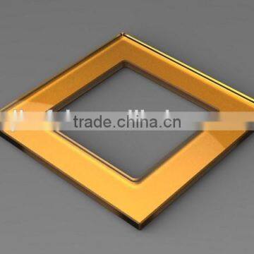 Wall switch tempered glass plate frame
