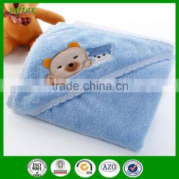 Baby Hooded Coral Fleece Receiving Blankets photo-5