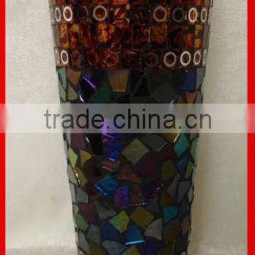 Mosaic Glass vase/flower vase/tall glass flower vase YX-16030113