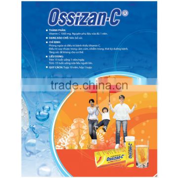 Effervescent tablet tubes OSSIZAN C1000