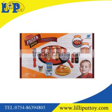 Funny plastic fast food pizza play set toy for kid