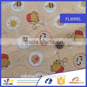 china textiles supplier 100% cute cotton cartoon printed flannel fabric for pajama