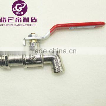 GLD Long Garden Use Bibcock Faucet Tap Crane Antique Brass Finish Bathroom Wall Mount Washing Machine Faucet Water Taps photo-2