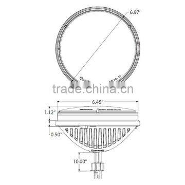 Hot Sale!!! 7" Round 80W Total Cre-e LED Headlight h4 Led High Low Beam for Jee-p Wrangler JK TJ LJ