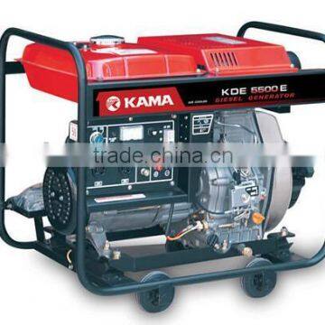 KAMA 6.3kva DC output Single phase small diesel generator open type for sale