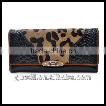 2014 hot selling leather wallets, horsehair ladies wallets