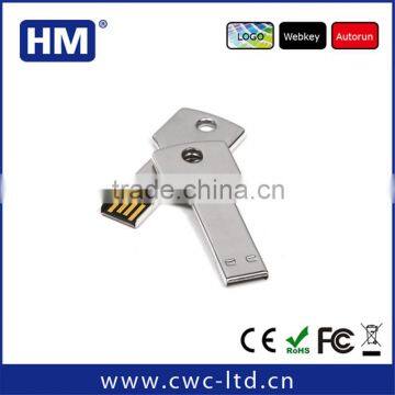 Hot Sale Metal Car Key Shape USB Flash Drive 32GB Custom Logo