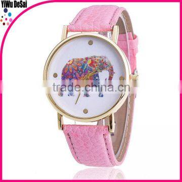 New Style Fashion Casual Watch Elephant Quartz Wristwatch PU Leather Strap Watch Women Relogio Clock Hours Gift photo-2